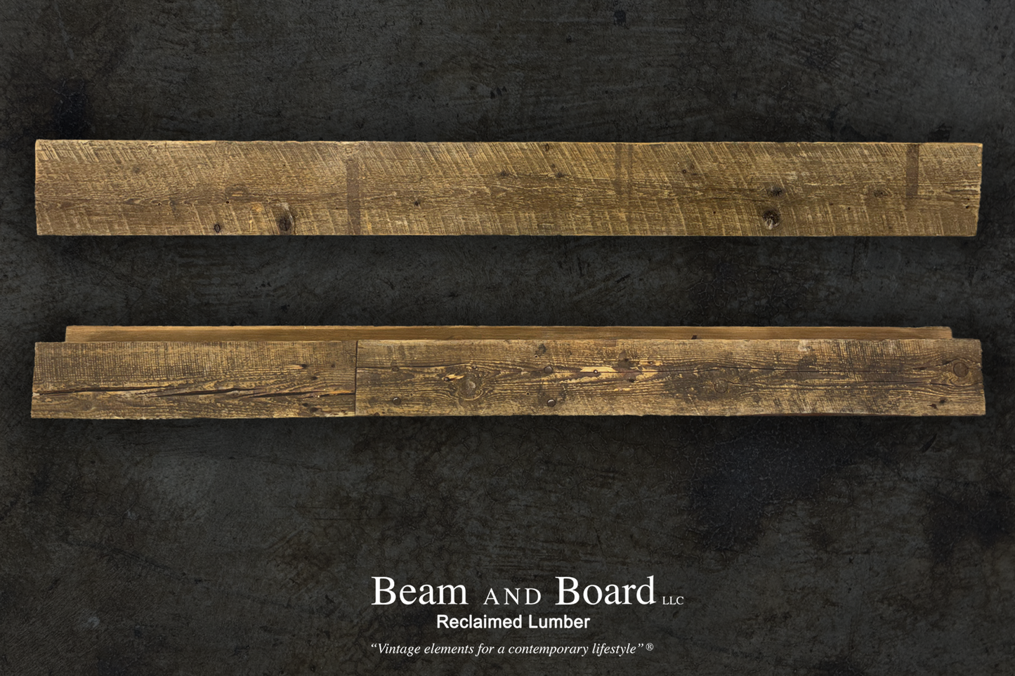 Beam + Board Sawn Cut Mantel