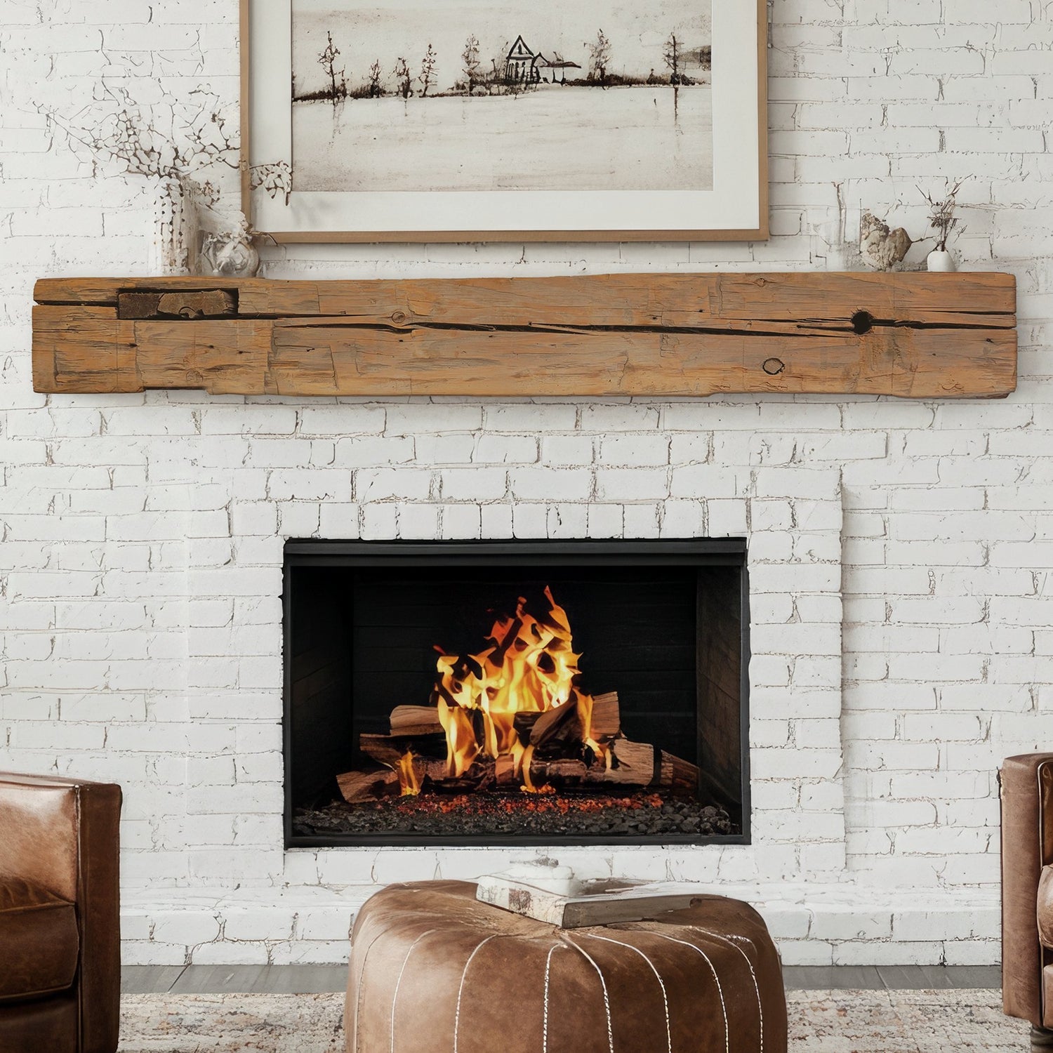 Hand-Hewn Mantels