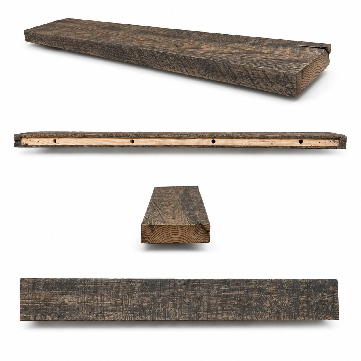 Jim Beam Shelf | 7” Deep Reclaimed Wood Shelf