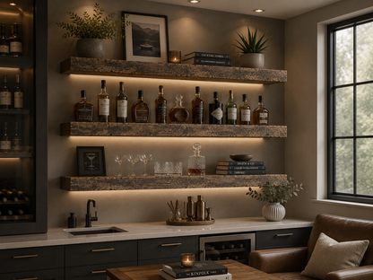 Jim Beam Shelf | 7” Deep Reclaimed Wood Shelf