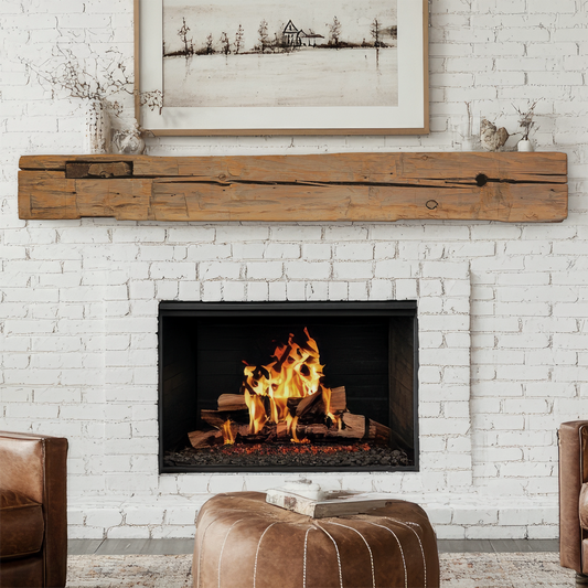 Hand-Hewn Mantel 7"x 7"