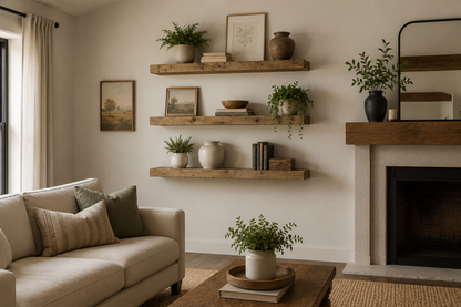 Mow Board Shelf | 7” Deep Reclaimed Wood Shelf